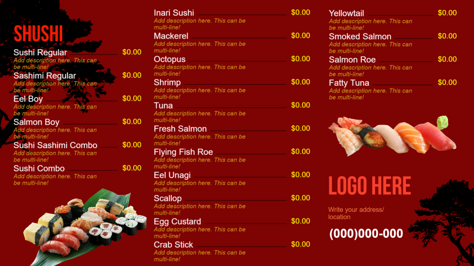 Thai cuisine menuboard-02