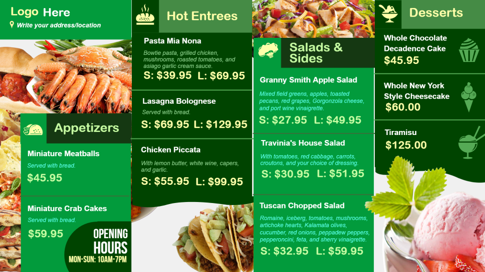 Bistro grill menuboard