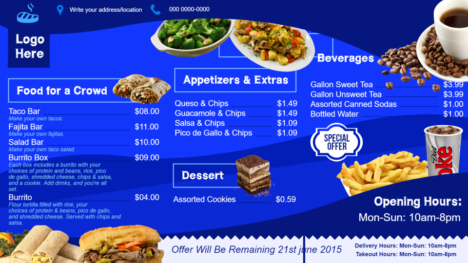 Restaurant menu design