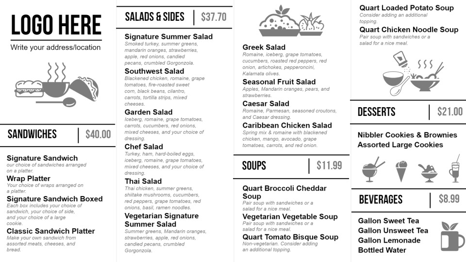 Restaurant menu design Restaurant menu design