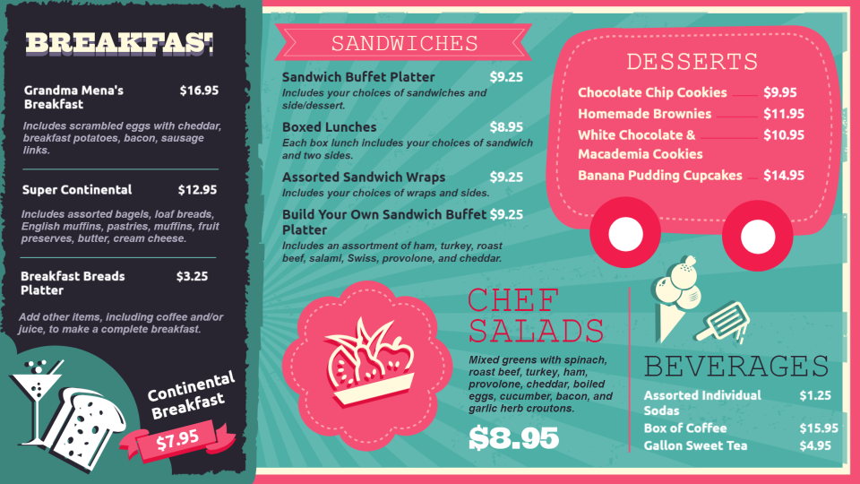 Cafe Breakfast Menu Board
