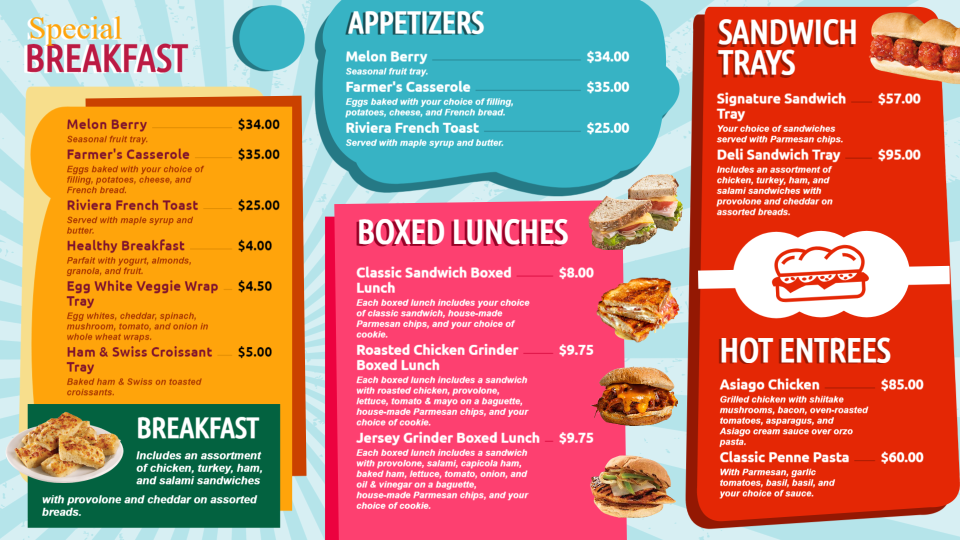 Bistro Grill Menu Board