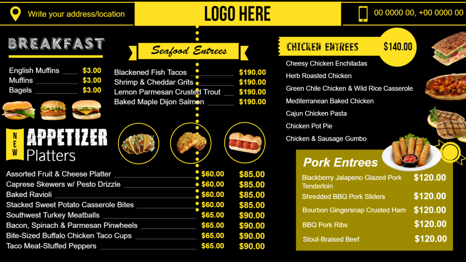 Qsr menu boards Qsr menu boards