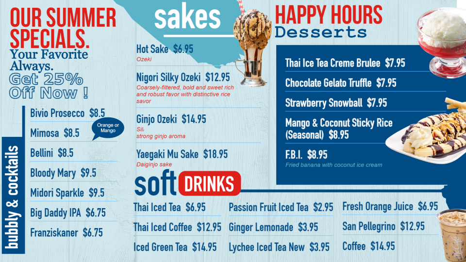 Summer Menu Design