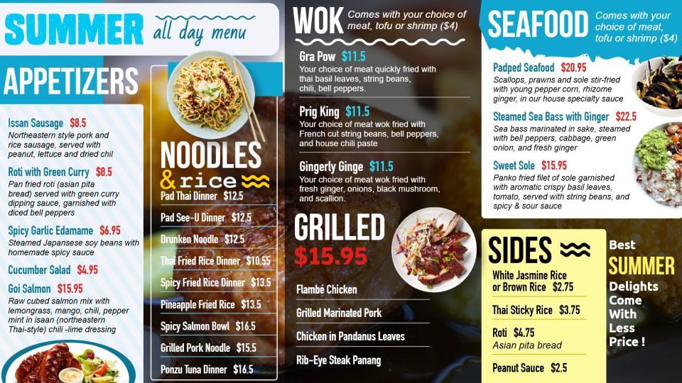 Summer Menu DsMenu
