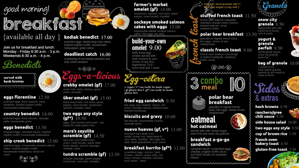 Chalk Menu Board Breakfast Chalk Menu Board Breakfast