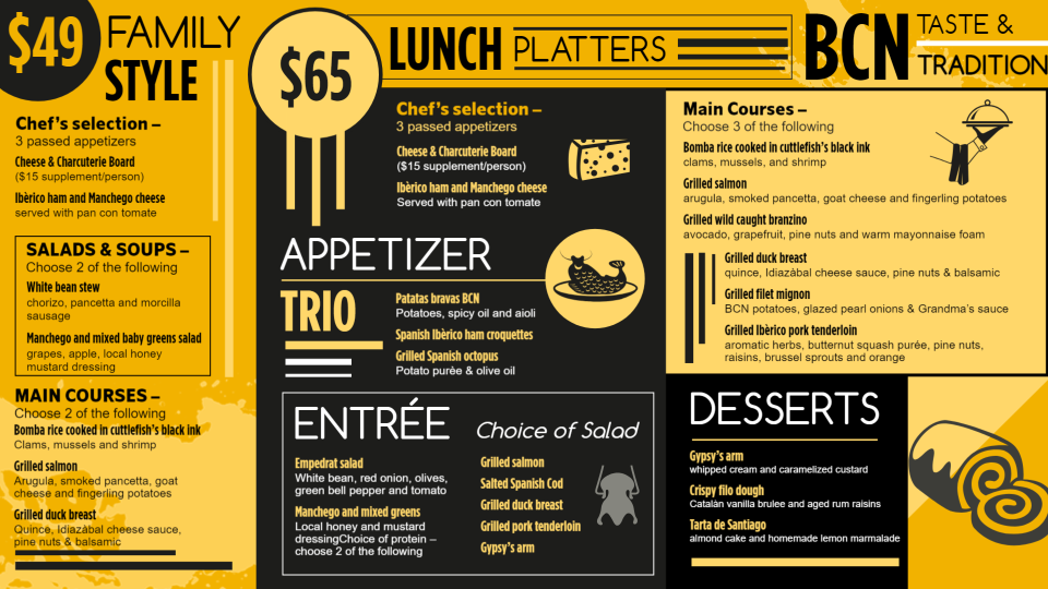 Spanish Menu Template