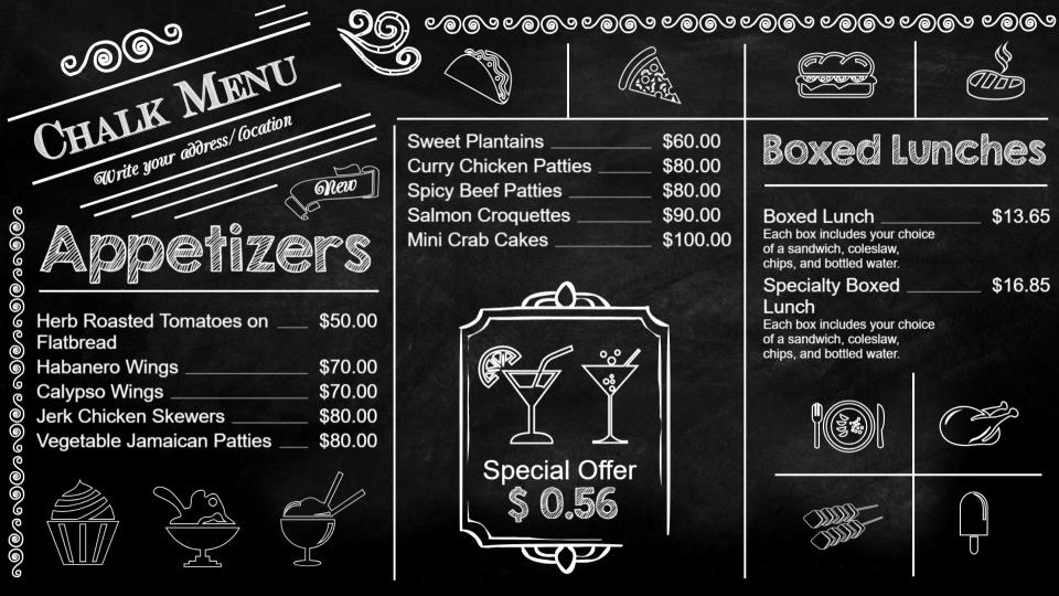 Chalk menu board-03 Chalk menu board-03