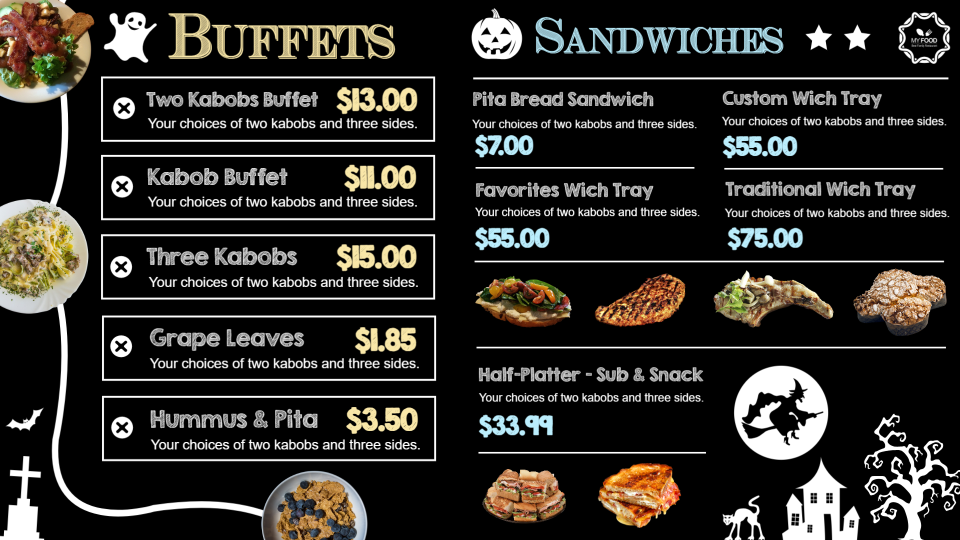 Takeaway menu template