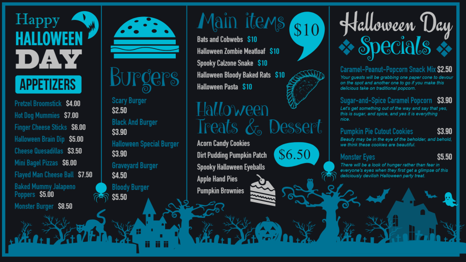 Best Halloween Menu Design Best Halloween Menu Design
