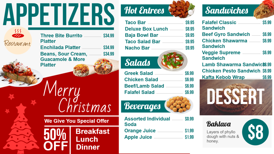 Restaurant menu board-01