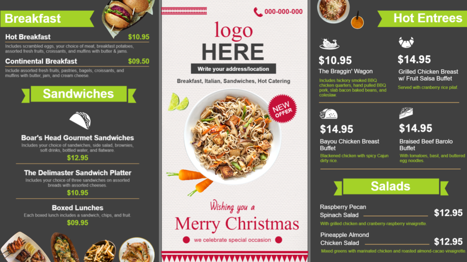 Restaurant menu board template-01