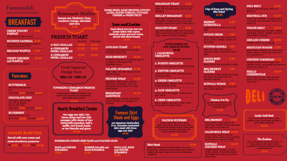Best Deli Menu Design Best Deli Menu Design