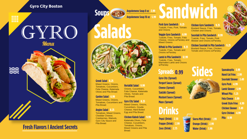 Gyro Menu Template