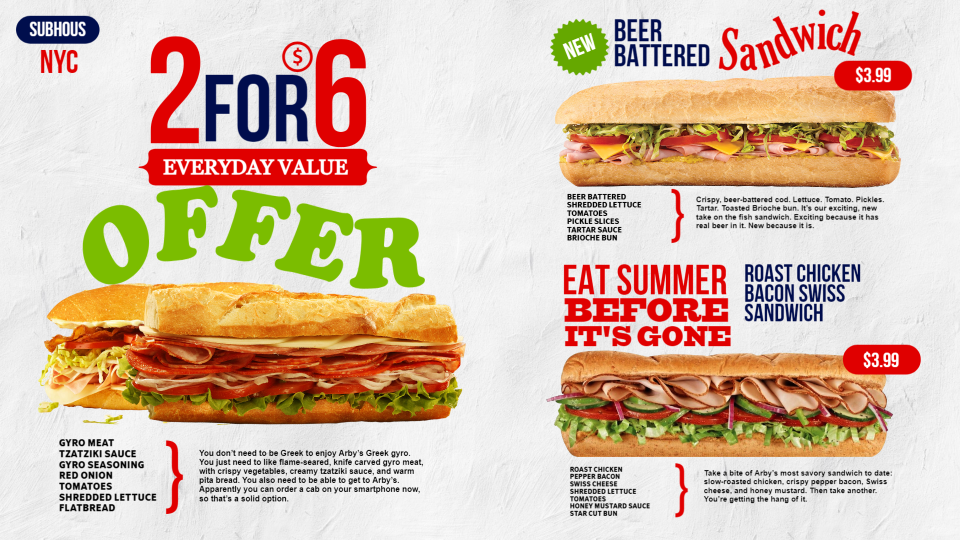 Sub Offer Menu
