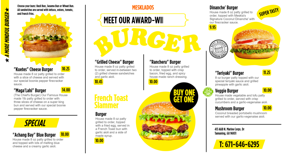 Burger Menu Concept