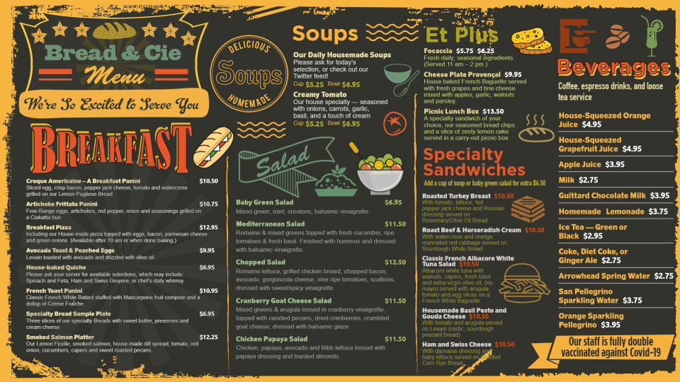 Breakfast Retro Menu Breakfast Retro Menu
