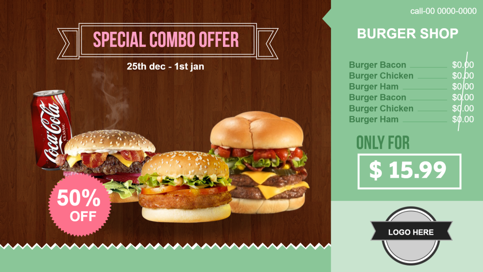 Restaurant menu design