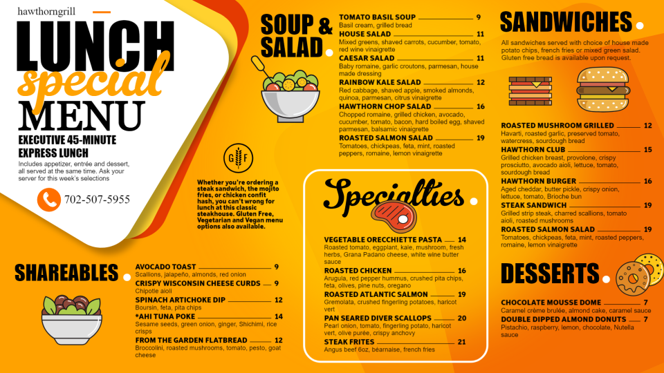 Lunch Menu Lunch Menu