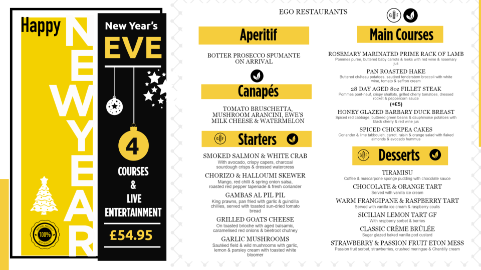 New Year Menu Template