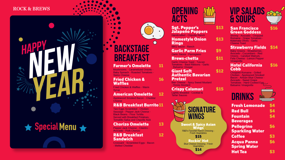 New Year Menu New Year Menu