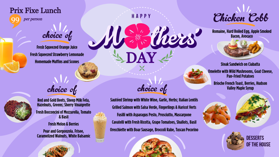 Mothers Day food menu Mothers Day food menu
