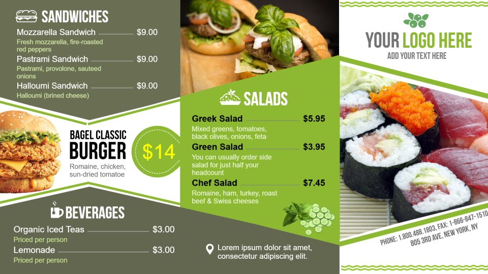 Burger menus
