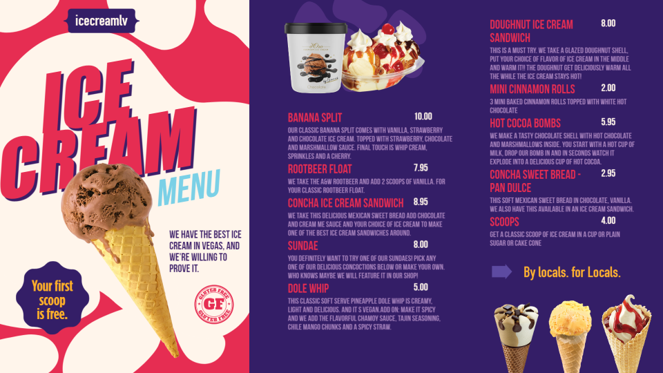 Ice Cream Menu Template Ice Cream Menu Template