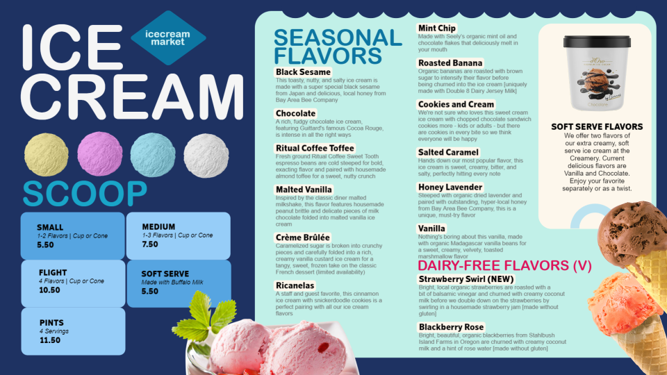 Ice Cream Menu Design idea Ice Cream Menu Design idea