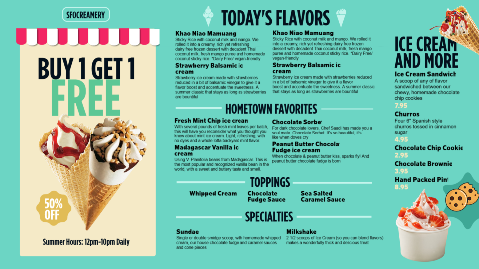 Ice Cream Menu Board Template Ice Cream Menu Board Template