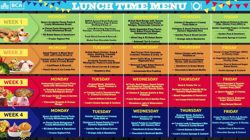 School Lunch Menu School Lunch Menu