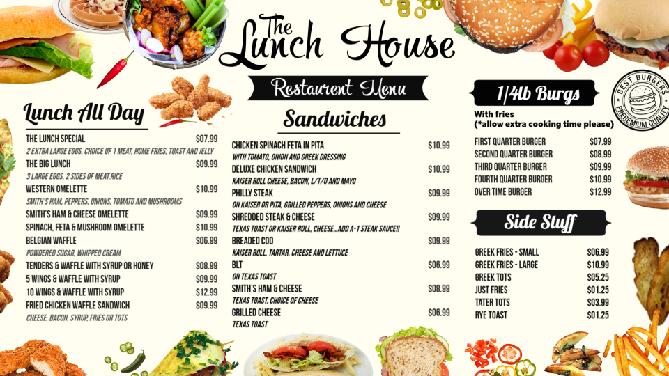 Lunch Menu Template0 Lunch Menu Template0