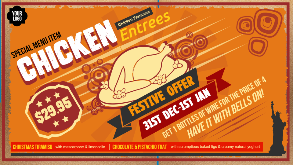 Catering menu boards