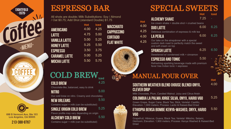 Coffee Menu Board Design idea Coffee Menu Board Design idea