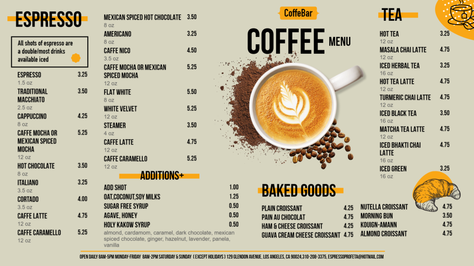 Coffee Menu Board Design Template Coffee Menu Board Design Template