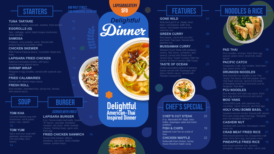 Dinner Menu Design Idea Dinner Menu Design Idea