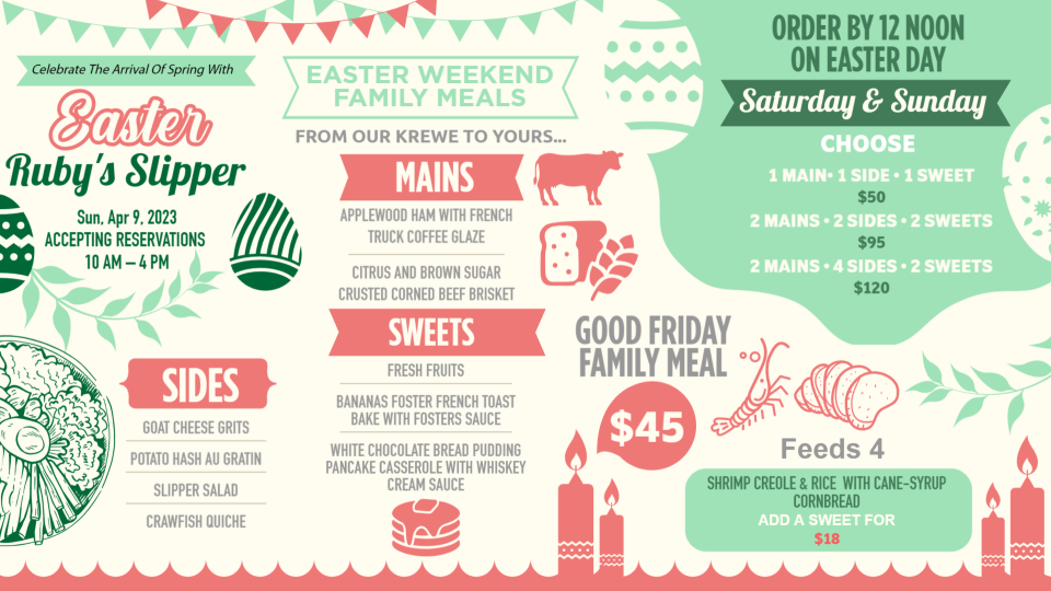 Easter Day Menu Design Idea for a Restaurant