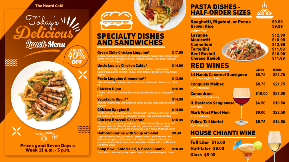 Lunch Menu Board Design Lunch Menu Board Design