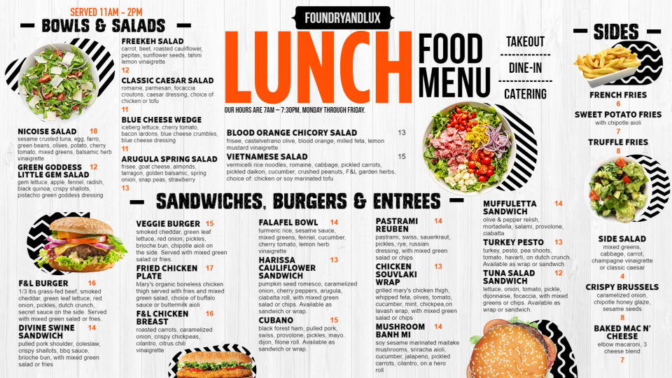 Best Lunch Menu Design Best Lunch Menu Design