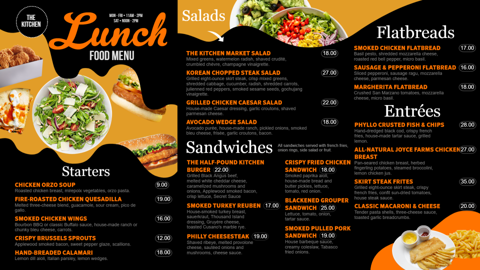 Best Lunch Menu Design Best Lunch Menu Design