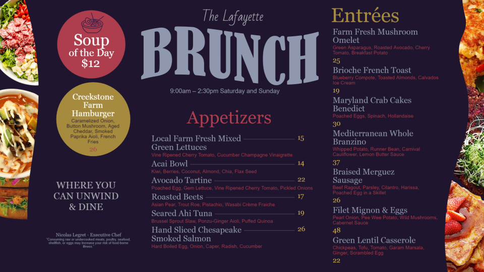 Brunch Menu design idea Brunch Menu design idea