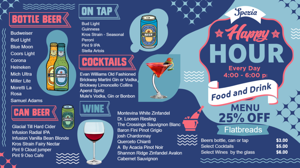 Happy Hour Menu Design idea Happy Hour Menu Design idea
