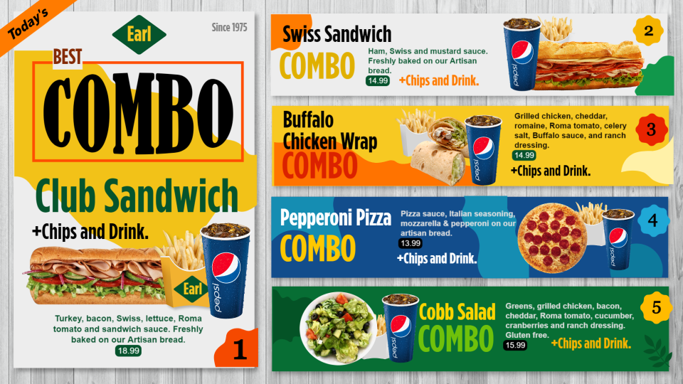 Combo Menu Design idea Combo Menu Design idea