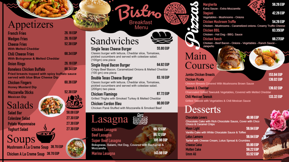 Bistro Menu Design Template Bistro Menu Design Template