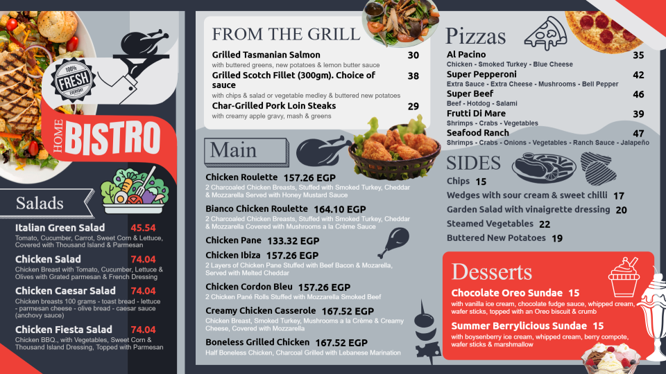 Bistro Digital Signage Menu Design Bistro Digital Signage Menu Design