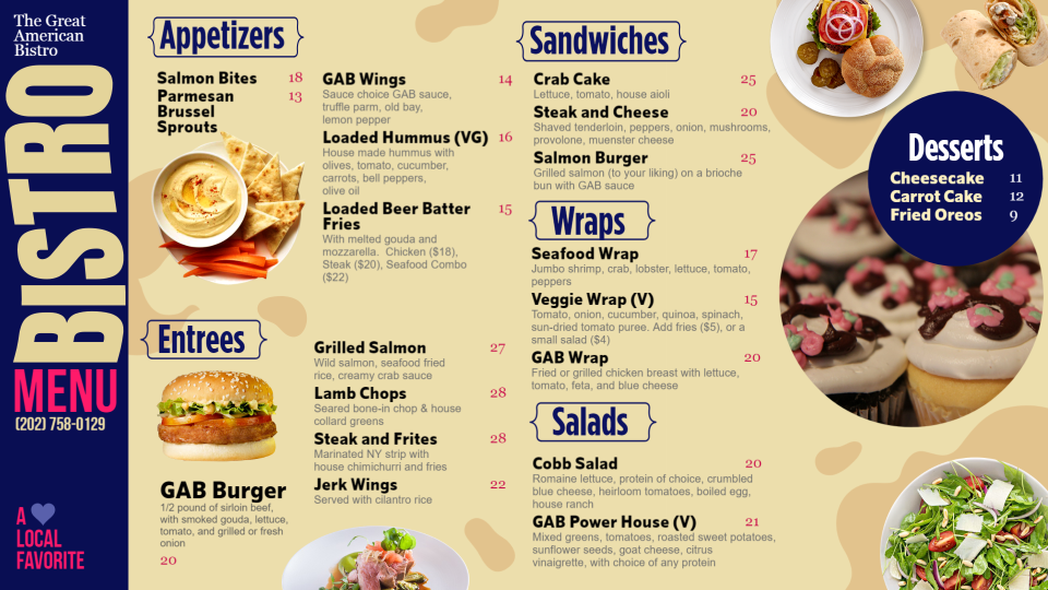 Professional Bistro Menu Design Professional Bistro Menu Design