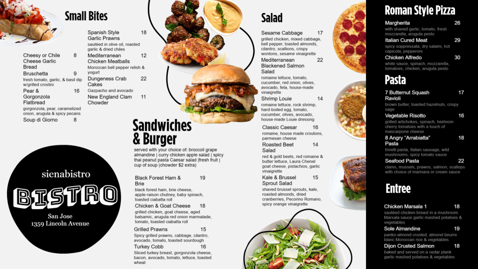 Bistro Menu Board Design Bistro Menu Board Design