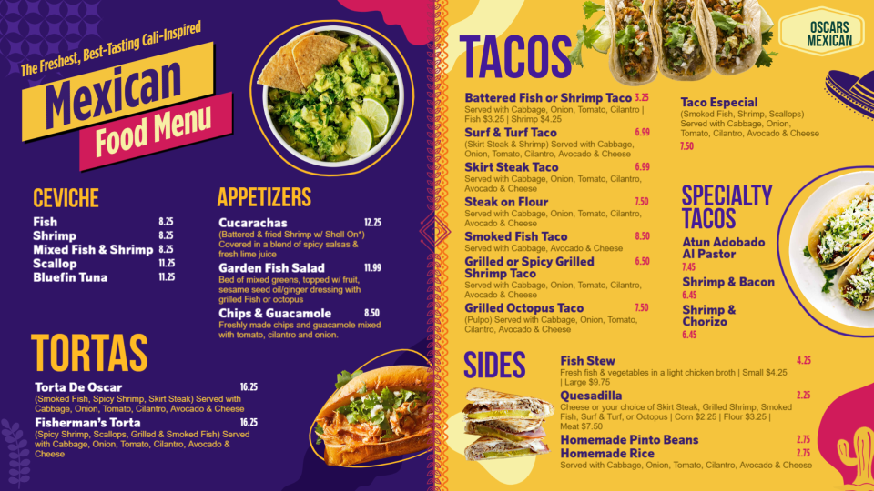 Customize Mexican Menu Template Customize Mexican Menu Template