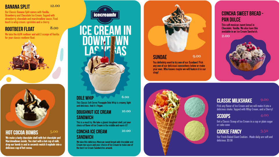 Editable Ice Cream Menu Design Editable Ice Cream Menu Design