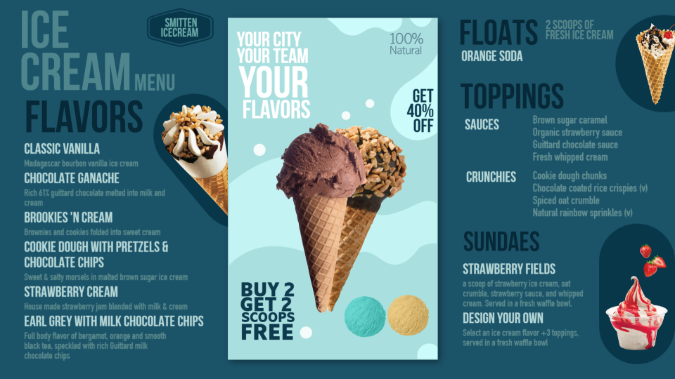 Creative Ice Cream Menu Design Creative Ice Cream Menu Design